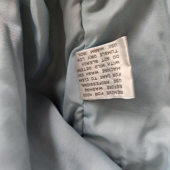 Vintage 80s Kent Street Womens Jacket Size Small Ski Pastel Blue Retro Full Zip - Picture 10 of 15